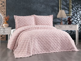 L'essentiel linge de maison Harem - Powder Juego de colcha doble
